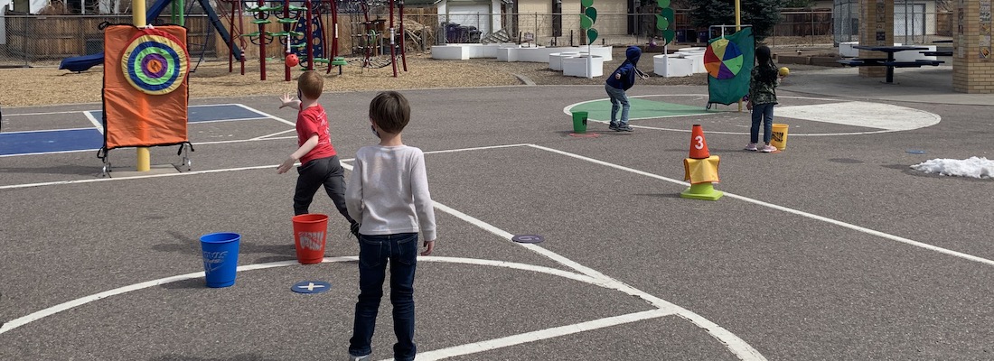 Students on the playground