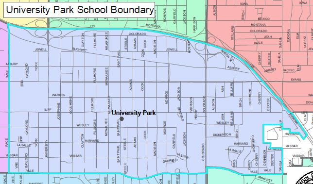 Map of UPark boundaries